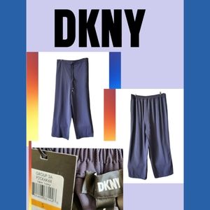 DKNY NEW NAVY WIDE LEG PANTS SIZE S BRAND NEW WITH TAGS